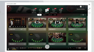 Reward Games in the lobby view